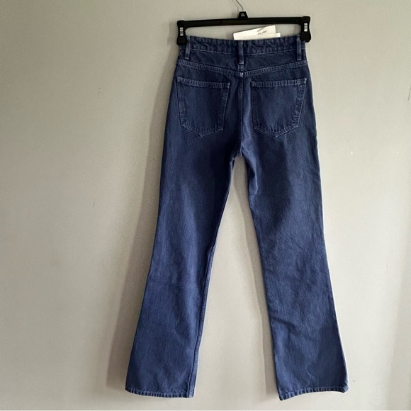 Zara women’s blue acid wash color bootcut jeans size 0 NEW - Picture 6 of 8